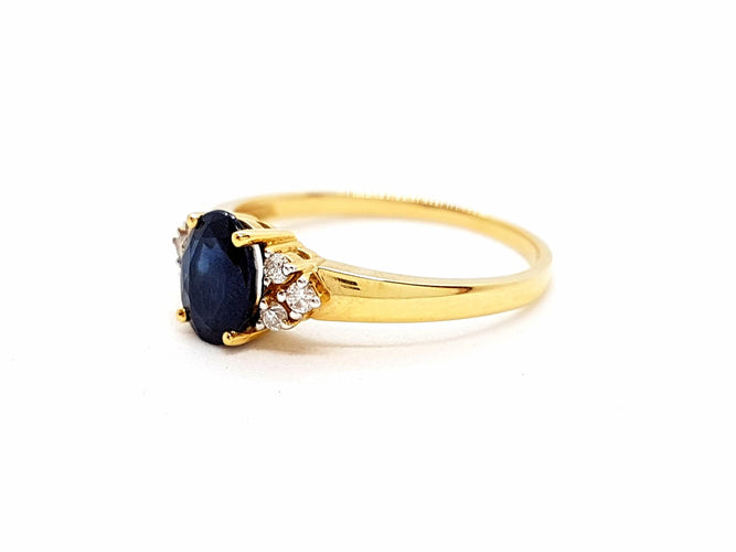 Bague 54 Bague Or jaune Saphir 58 Facettes 06323CD