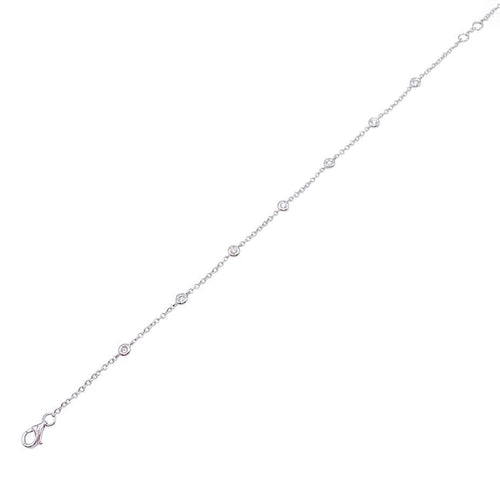 Bracelet Bracelet gouttière or blanc et diamants. 58 Facettes 32307