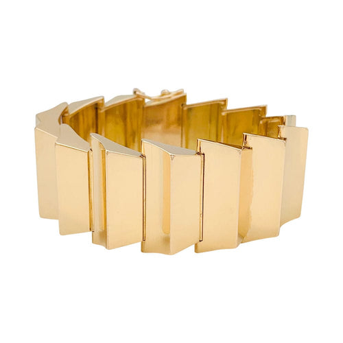 Bracelet Bracelet Tank en or jaune. 58 Facettes 31064