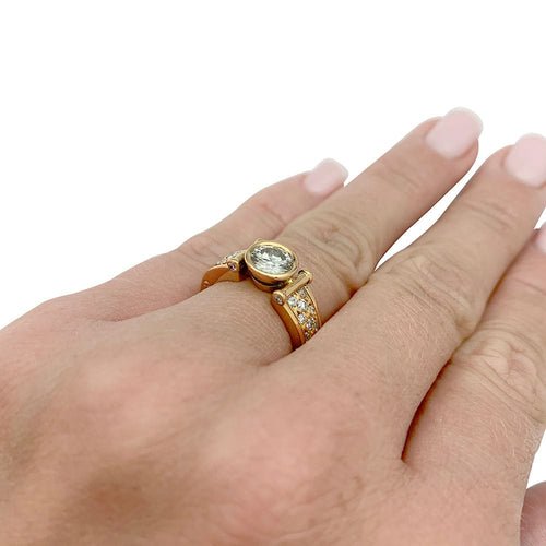 Bague 50 Bague or jaune et diamants. 58 Facettes 31606