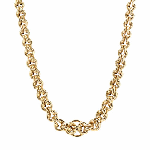 Collier Collier en or jaune maillons entrelacés 58 Facettes 21-625
