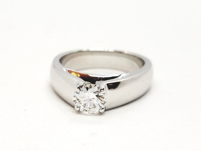 Bague 54 Bague Solitaire Or blanc Diamant 58 Facettes 578738RV