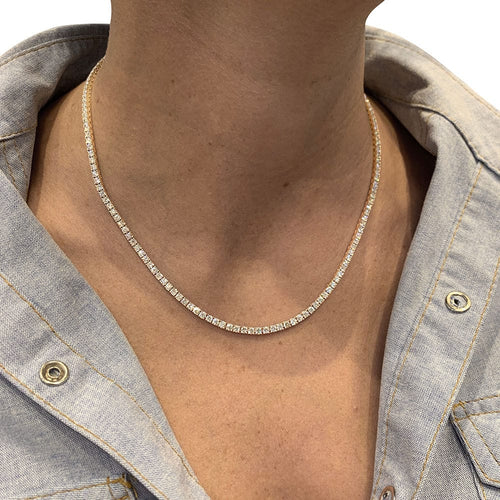 Collier Collier rivière diamants en or blanc. 58 Facettes 31008