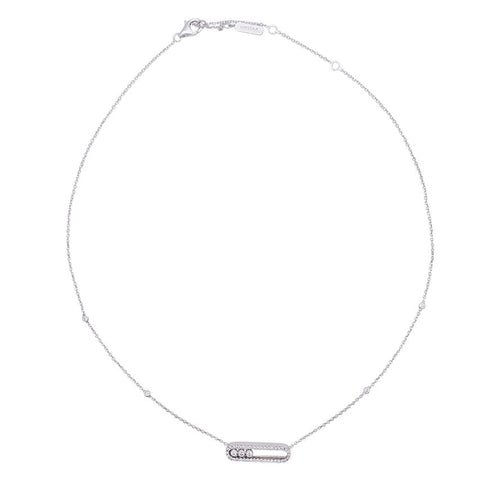 Collier Collier Messika, "Baby Move Pavé", or blanc diamants. 58 Facettes 33424