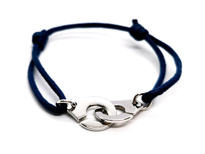 Bracelet Dinh Van Bracelet Cordon Menottes Or blanc 58 Facettes 1292103CN