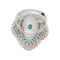 Bague 52 Bague cocktail aigue-marine et diamants. 58 Facettes 31425