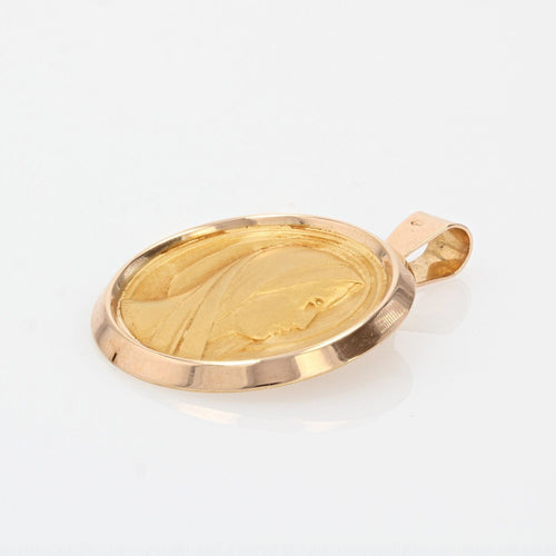 Pendentif Médaille or jaune et rose Vierge Marie auréolée 58 Facettes 15-103