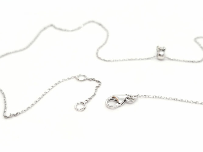 Collier Collier Chaîne + pendentif Or blanc Diamant 58 Facettes 579137RV