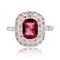 Bague 50 Bague ancienne spinelle rouge et diamants 58 Facettes 23-129