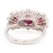 Bague 54 Bague Bandeau Or blanc Rubis 58 Facettes 2231640CN