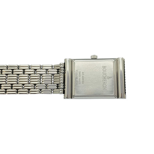 Montre Montre Boucheron, "Reflet", acier et diamants. 58 Facettes 31819