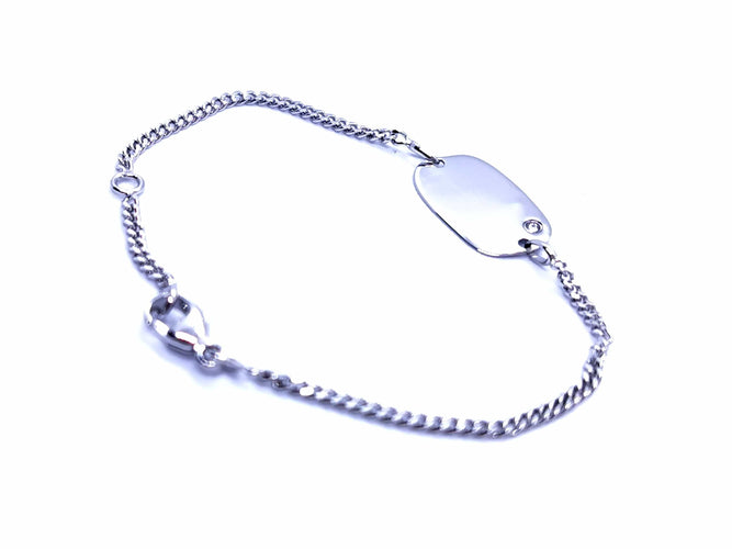 Bracelet Bracelet Gourmette Or blanc 58 Facettes 1021701CD