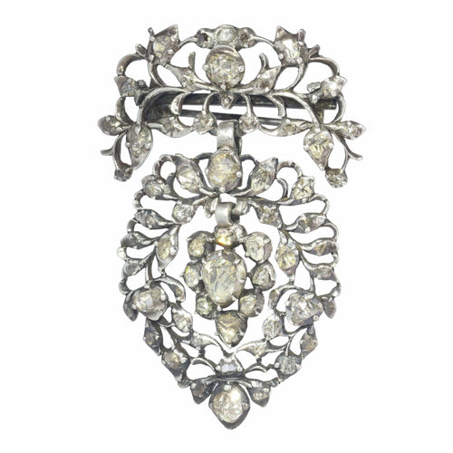 Broche Broche coeur flamand Diamants 18ème siècle 58 Facettes 23124-0015