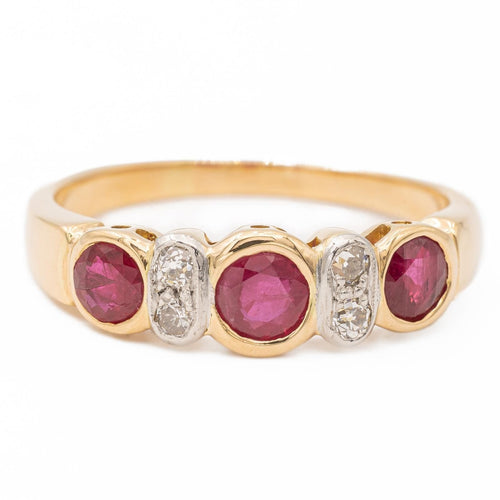 Bague 63 Bague Or jaune rubis 58 Facettes 2296958CN