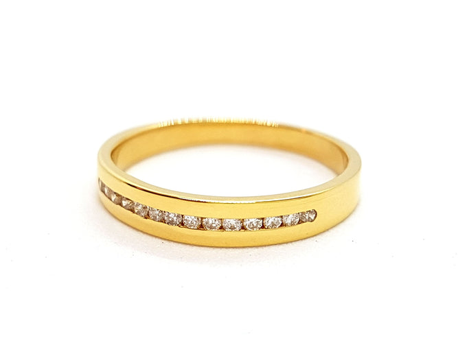 Bague 56 Bague Alliance Or jaune Diamant 58 Facettes 06349CD