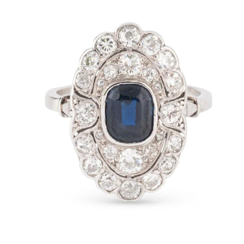 Bague Bague marquise en platine 58 Facettes 1