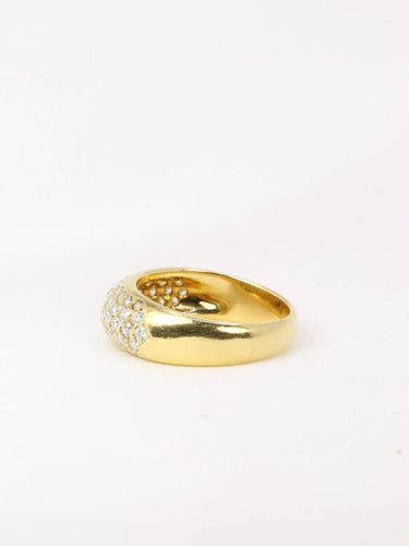 Bague Bague jonc vintage pavage diamants 58 Facettes J17