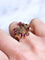 Bague Bague de cocktail vintage en or jaune et pampilles de rubis 58 Facettes