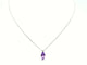 Collier Collier Chaîne + pendentif Or blanc Améthyste 58 Facettes 06235CD