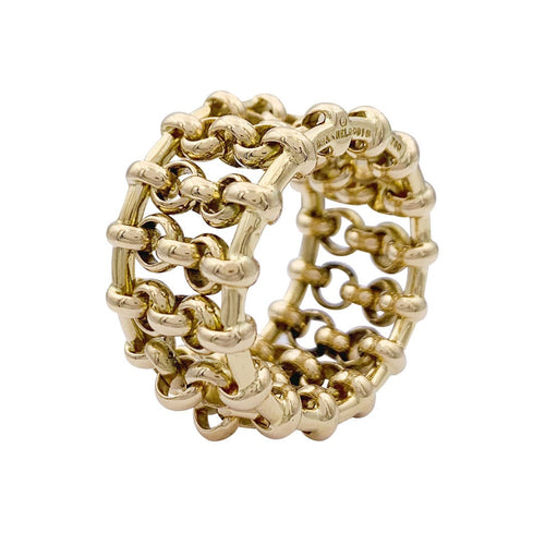 Bague 56 Bague bandeau Chanel or jaune. 58 Facettes 33097