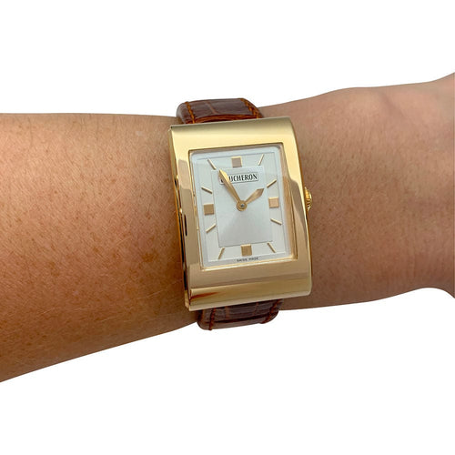 Montre Montre Boucheron, "Reflet-Icare", or jaune, cuir. 58 Facettes 31239