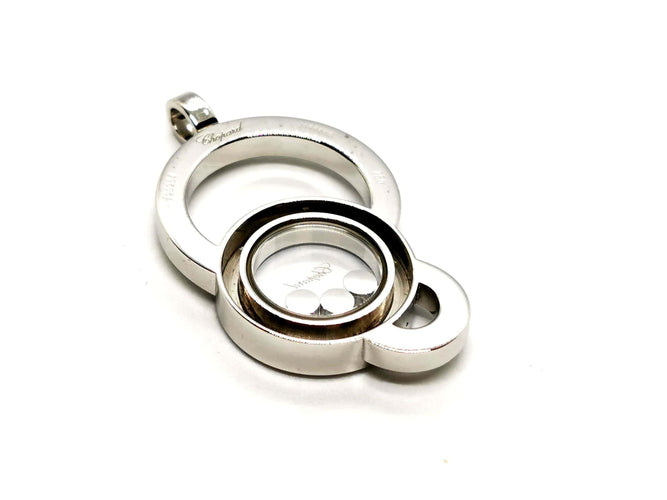 Pendentif Chopard Pendentif Pendentif Happy Diamonds Or blanc Diamant 58 Facettes 1468729CN