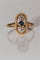 Bague 56 Bague ovale en or jaune, saphir 58 Facettes 524