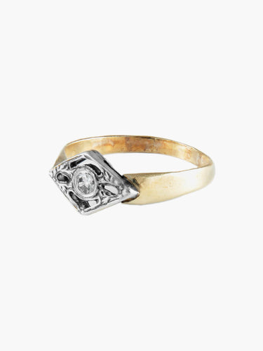 Bague 54 Bague Ancienne Or et Argent 58 Facettes