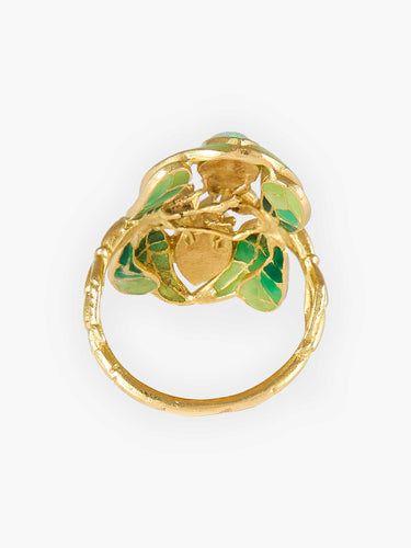 Bague Bague Libellule Laque Diamants et Opales 58 Facettes HS20508