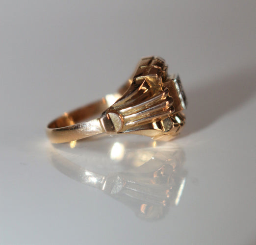 Bague 52 Bague Années 40 Or Jaune Et Diamant 58 Facettes 495.2