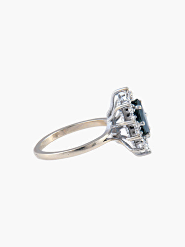 Bague Bague Marquise diamants et saphir 58 Facettes 2008