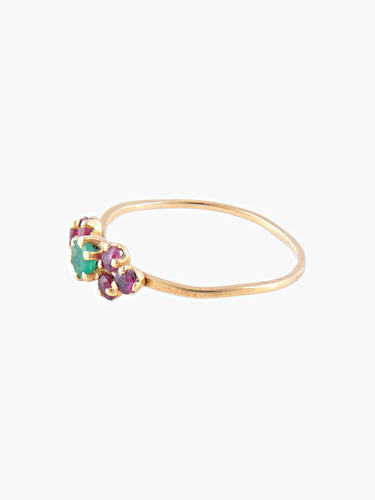 Bague Bague Emeraude Grenats 58 Facettes