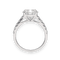 Bague Solitaire en or gris, diamant 58 Facettes