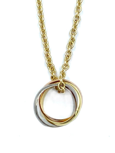 Collier CARTIER. Collection Trinity, collier 3 ors 18K 58 Facettes