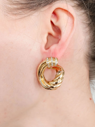 Boucles d'oreilles Boucles d'oreilles Torsadées Diamants 58 Facettes
