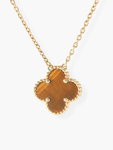 Collier Van Cleef & Arpels - Pendentif Vintage Alhambra Oeil de Tigre 58 Facettes