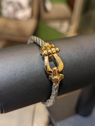 Bracelet Bracelet FRED Force 10 or et acier 58 Facettes