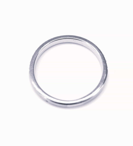 Bague 54 Demie alliance Or blanc 17 Diamants 58 Facettes ALL.MINI.576.1
