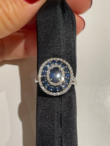Bague Bague duchesse Saphir Diamants 58 Facettes
