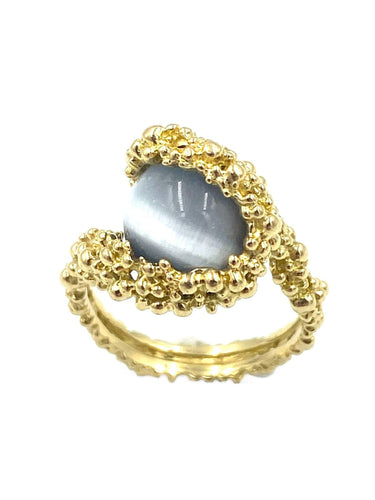 Bague 53 GILBERT ALBERT. Bague or jaune et billes interchangeables 58 Facettes