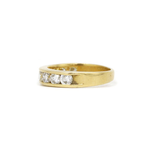 Bague 52 Demi-Alliance Or & Diamants 58 Facettes 220190R