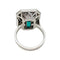 Bague 53 Bague émeraude 5,5 carats en or blanc, diamants. 58 Facettes 31596