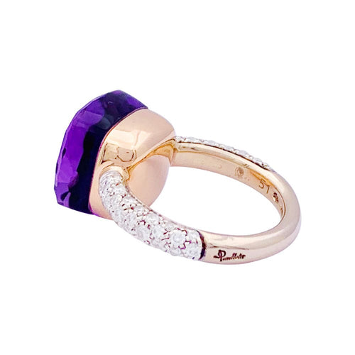 Bague 51 Bague Pomellato, "Nudo", améthyste, diamants, deux ors. 58 Facettes 33420
