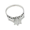 Bague 54 Bague en or blanc, diamant 1,08 carat. 58 Facettes 31231