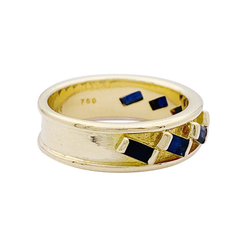 Bague 53 Bague Hermès vintage or jaune, saphirs. 58 Facettes 33213