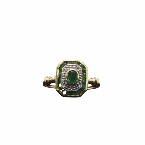 Bague Bague émeraude  sertie or jaune 58 Facettes
