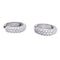 Boucles d'oreilles Boucles d'oreilles créoles en or blanc, diamants. 58 Facettes 32880