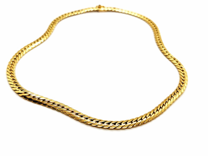 Collier Caplain Saint André Collier Maille anglaise Or jaune Saphir 58 Facettes 1292186CN