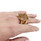 Bague 53 Bague en or jaune et quartz cheveux d'ange. 58 Facettes 30706