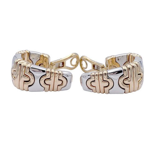 Boucles d'oreilles Boucles d'oreilles Bulgari, "Parentesi", or jaune et acier. 58 Facettes 32910